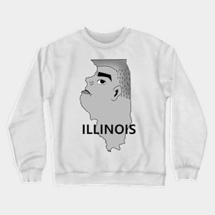 A funny map of Illinois 2 Crewneck Sweatshirt